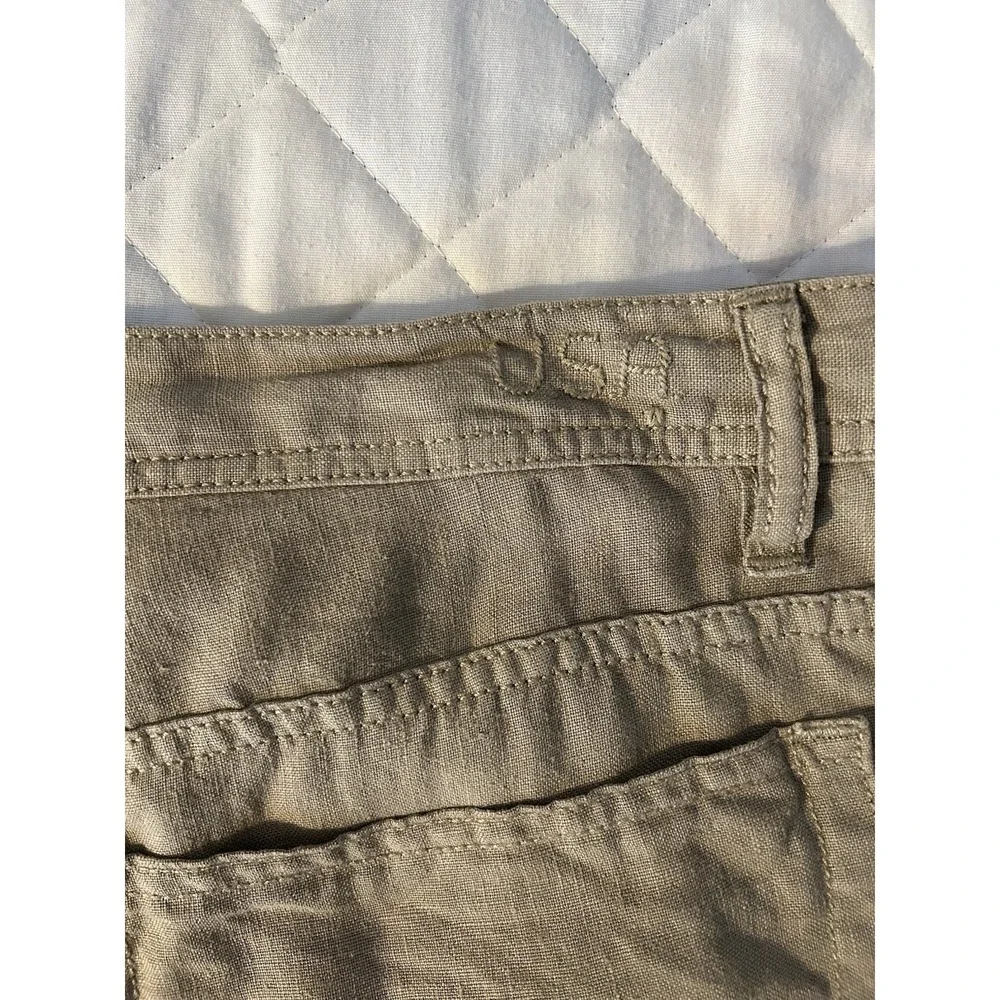 John Varvatos USA‎ Linen Trousers 36 Regular Khaki Quiet Luxury Coastal Resort